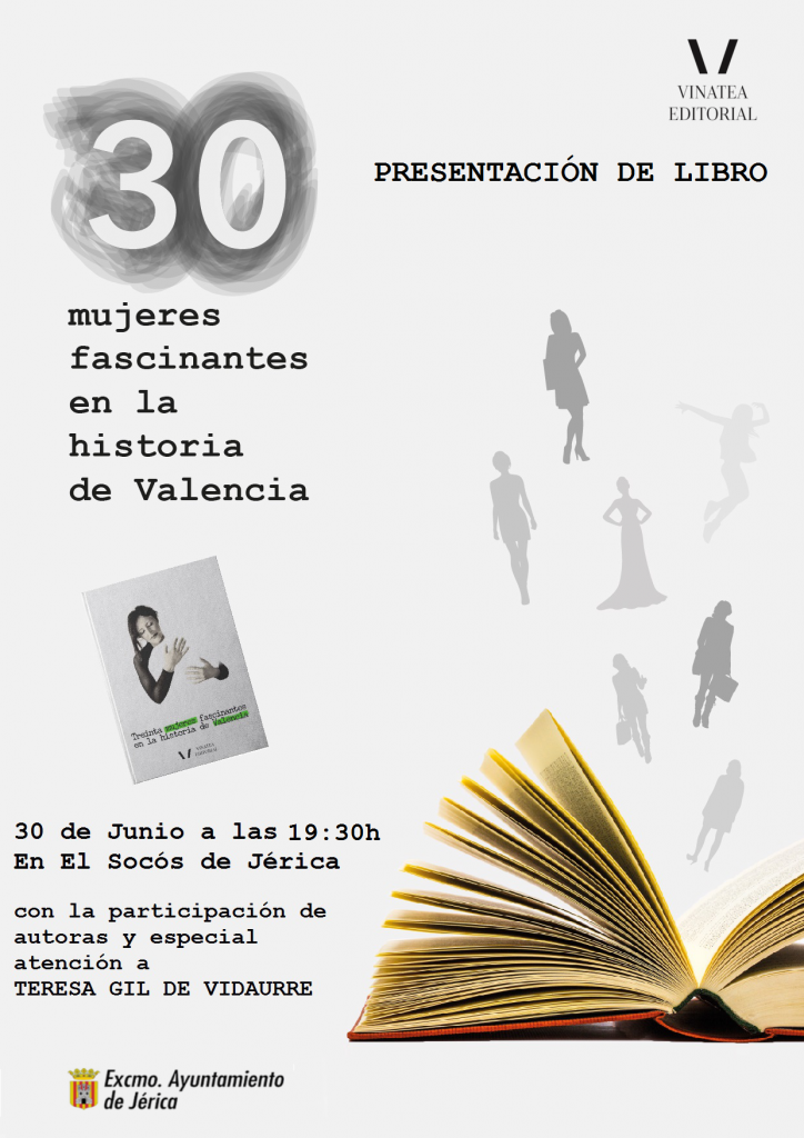 Jérica homenajea a Teresa Gil de Vidaurre con nuestro libro.